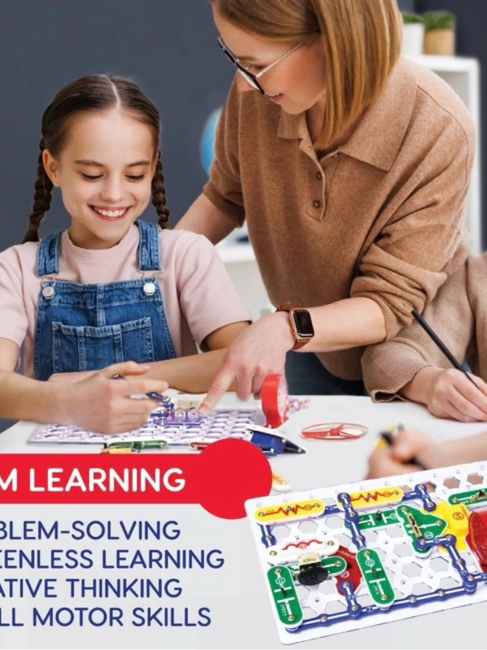 Snap Circuits 300 classic Electronic Kit building set Elenco EUC STEM science